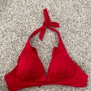 Athleta red bikini top